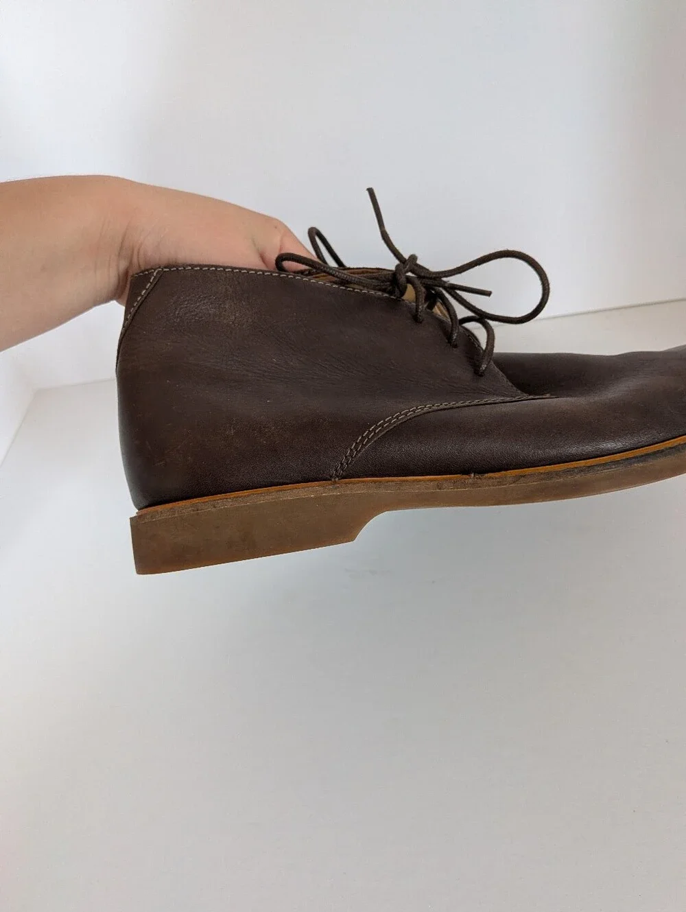 Clarks Men's Atticus Dark Brown Leather Chukka Boots Size 10.5 M